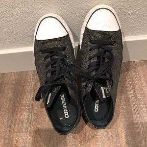 Converse Black Glitter Sneakers